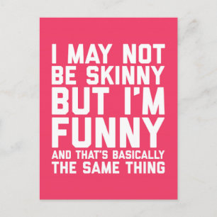 Mag geen Skinny Funny Quote zijn Briefkaart