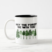 Mag het bos bij jou zijn? tweekleurige koffiemok (Links)
