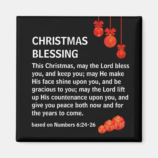 MAG HET LORD BLESS DAT JE 6 kerst telt Magneet (Voorkant)