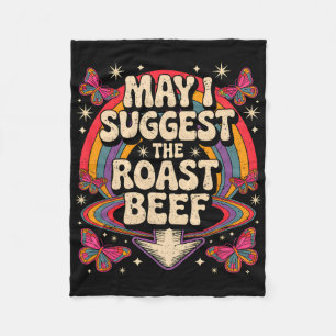 Mag ik de rosbief voorstellen Funny Saying Bbq Sar Fleece Deken
