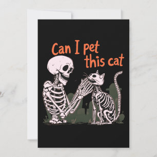 Mag ik deze kat aaien? Ontwerp voor Funny Cat Love Kaart
