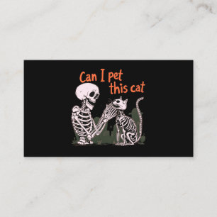 Mag ik deze kat aaien? Ontwerp voor Funny Cat Love Visitekaartje