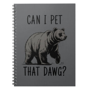 Mag ik die hond aaien? Beer Meme Grappige Hond  Notitieboek