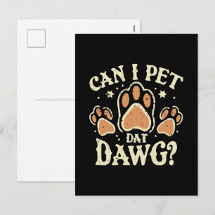 Mag ik die hond aaien feestdagenkaart