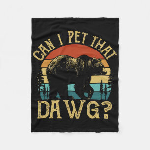 Mag ik die hond aaien Funny Dawg Beer Meme Camping Fleece Deken