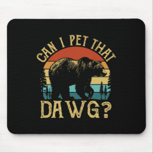 Mag ik die hond aaien Funny Dawg Beer Meme Camping Muismat