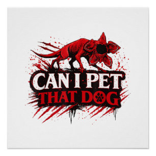 Mag ik die hond aaien Grappige hond liefhebber quo Perfect Poster