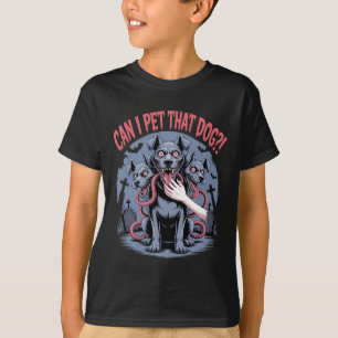 Mag ik die hond Cerberus Horror Halloween Dog L T-shirt