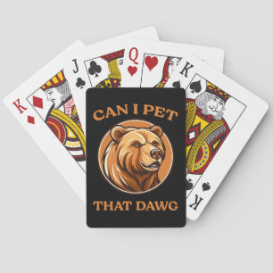 Mag ik die hond Funny Dawg Beer Meme Camping aaien Pokerkaarten