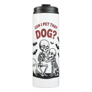 Mag ik die hond Halloween aaien? Thermosbeker