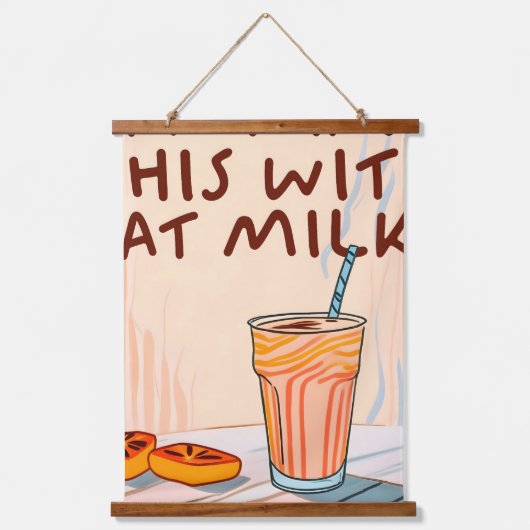 Mag ik dit met havermout? hangend wandkleed (Voorkant)