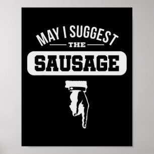 Mag ik het worstcadeau voor bbq-fan worst suggerer poster