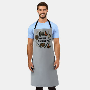 Mag ik roken Funny BBQ Smoker Schort