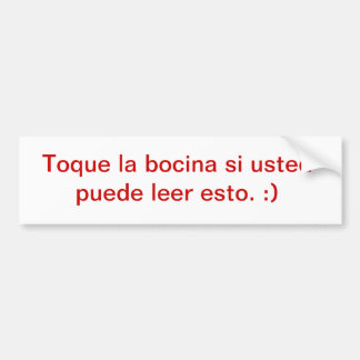 Mag ik u het volgende vragen:) (Spaans) Bumpersticker
