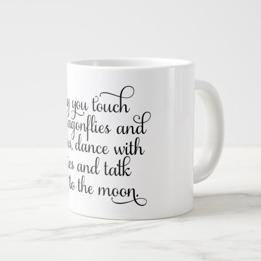 Mag je dansen met feeën Irish Blessing? Jumbo Mok (Voorkant rechts)