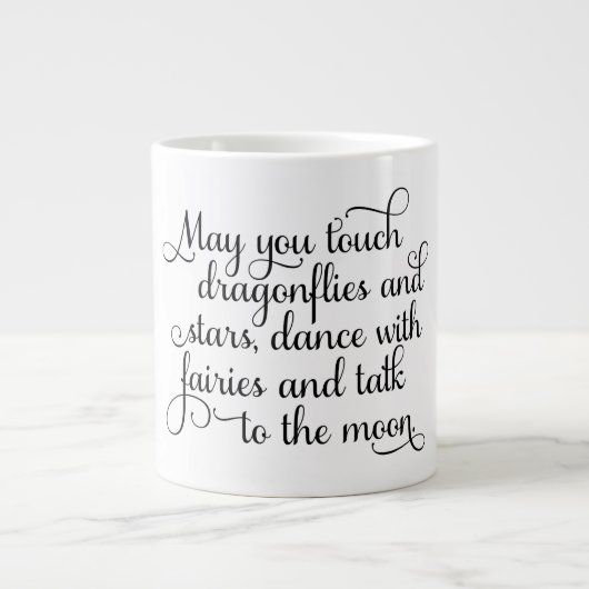 Mag je dansen met feeën Irish Blessing? Jumbo Mok (Voorkant)