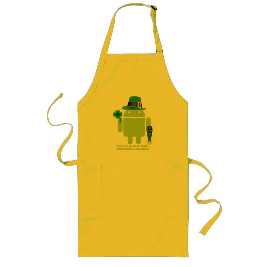 Mag je leven zolang je Ierse Android wilt hebben? Lang Schort (Voorkant)