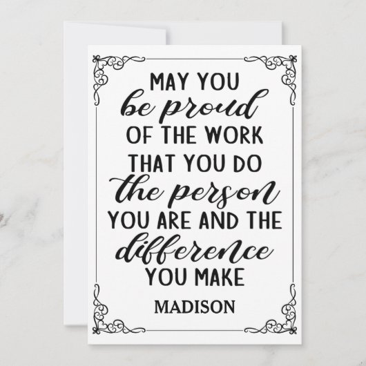 mag je trots zijn op het werk dat je doet ... kaart (Voorkant)