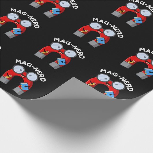 Mag-nerd Grappig Nerd Magneet Pun Dark BG Cadeaupapier (Hoek)