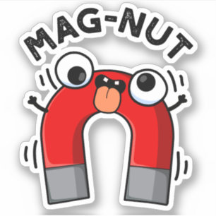 Mag-nut Funny Magnet Pun Sticker