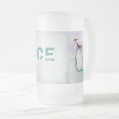 Mag van glas, bevroren matglas bierpul (Voorkant rechts)