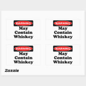 Mag whiskey bevatten rechthoekige sticker (Vel)