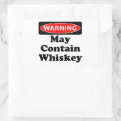Mag whiskey bevatten rechthoekige sticker (Tas)