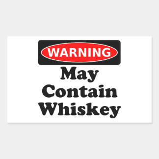 Mag whiskey bevatten rechthoekige sticker