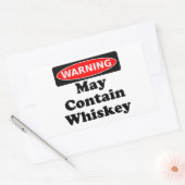 Mag whiskey bevatten rechthoekige sticker (Envelop)