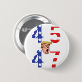 Maga 45-47 Button met Donald Trump (Voorkant /achterkant)