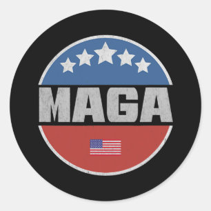 Maga America First MAGA  Ronde Sticker