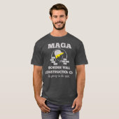 MAGA Border Wall Construction Co Patriotic Pro T-shirt (Voorkant volledig)