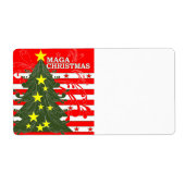MAGA Christmas Patriotic Etiket (Voorkant)