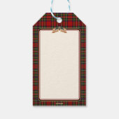MAGA Christmas Tartan Plaid Trump Gift Label Cadeaulabel (Achterkant)