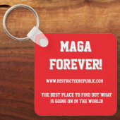 MAGA FOREVER - Restrictedpublic.com uw beste plek Sleutelhanger (Voorkant)
