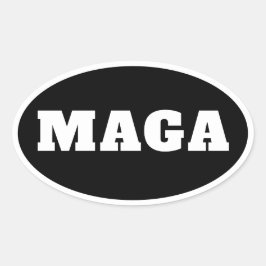 MAGA heeft geen beschrijving nodig Ovale Sticker