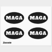 MAGA heeft geen beschrijving nodig Ovale Sticker (Vel)