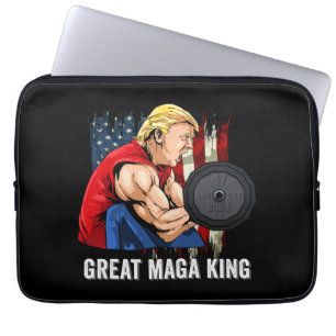 MAGA KING Trump Great MAGA MET Amerikaanse vlag Laptop Sleeve