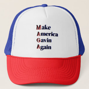 MAGA Maak America Gavin opnieuw grappige parodie Trucker Pet