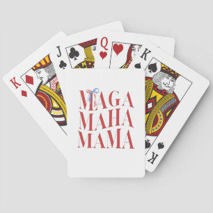 MAGA MAHA Moeder Moederdag Moeder Maak Amerika Gez Pokerkaarten