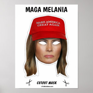 MAGA MELANIA Halloween Masker Poster