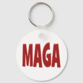 MAGA met rode tekst Sleutelhanger (Voorkant)