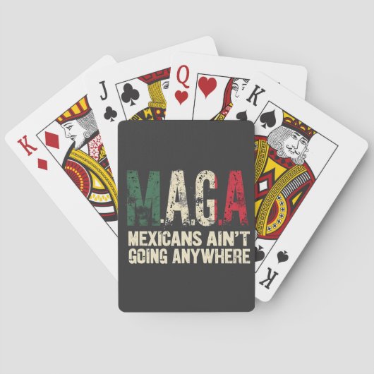 MAGA Mexicanen gaan nergens naar toe Pokerkaarten (Achterkant)