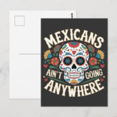 MAGA Mexicanen gaan nergens naartoe Suikerschedel Briefkaart (Voorkant / Achterkant)