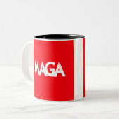 MAGA-Mok 02 Tweekleurige Koffiemok (Voorkant links)