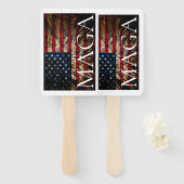 MAGA Patriot American Flag Handwaaier (Voorkant en achterkant)