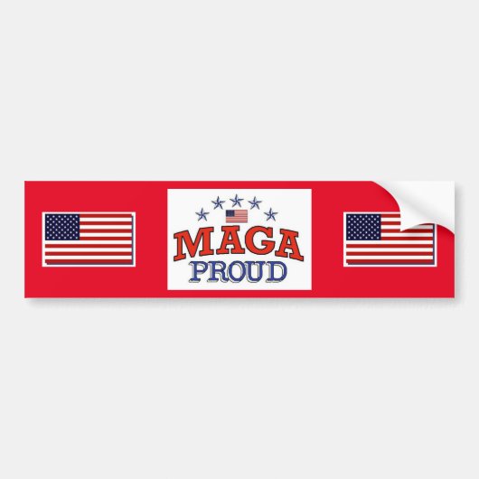 MAGA Proud Bumpersticker (Voorkant)