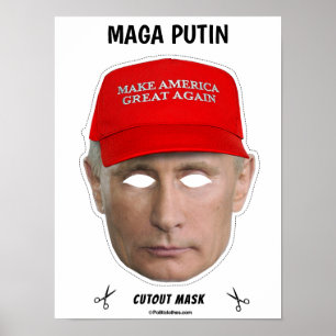 MAGA PUTIN Halloween Masker Poster