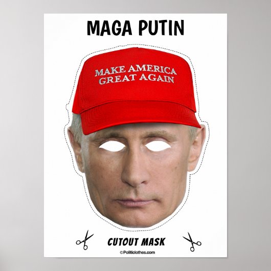 MAGA PUTIN Halloween Masker Poster (Voorkant)