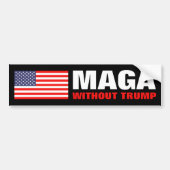MAGA sans Trump American flag bumper sticker (Devant)